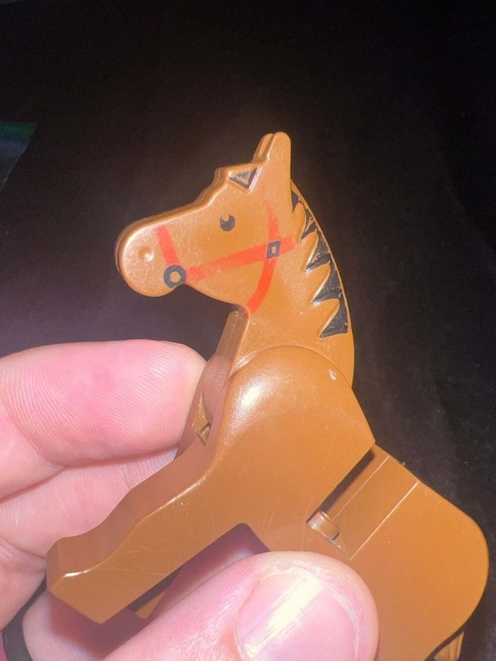 Vintage 90s LEGO Brown Horse Minifig Western Wild West Animal Castle Pre-owned - Picture 6 of 7